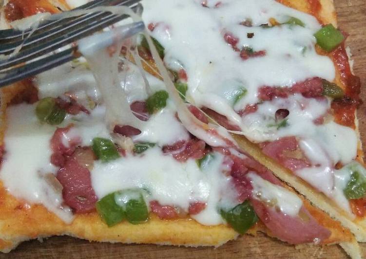 gambar untuk resep makanan Roti Tawar Pizza
