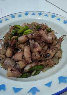 Tumis cumi asin + petai