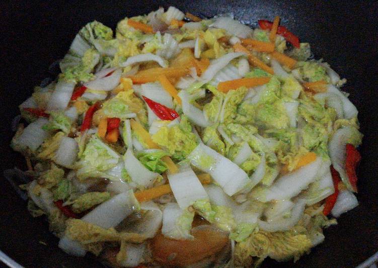 resep masakan Ca' sawi putih+ wortel