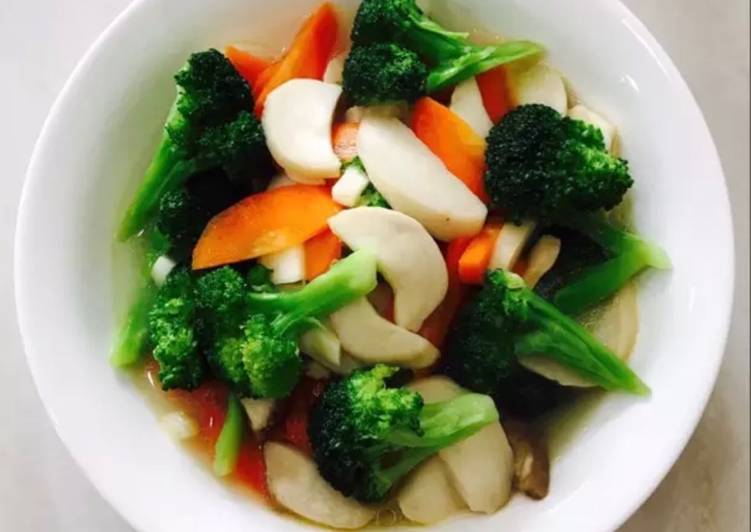 gambar untuk cara membuat Tumis sayur jamur & brokoli,menu sehat & sederhana