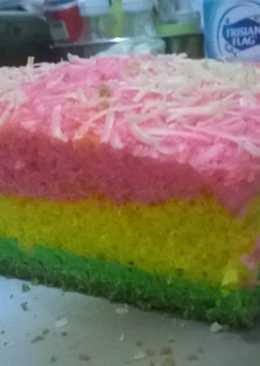 Rainbow cake keju panggang