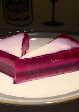 Puding buah naga