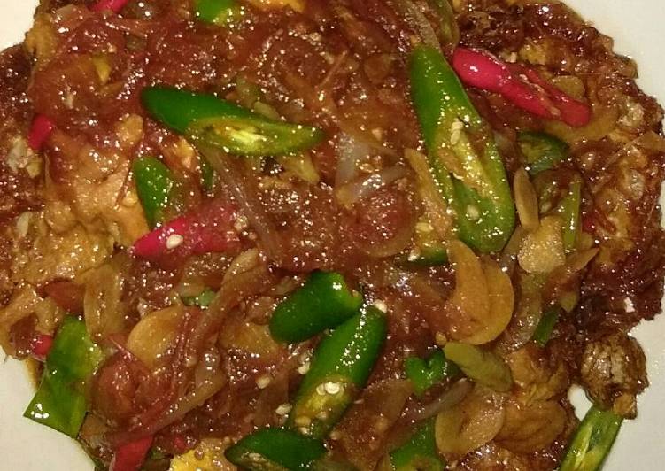 resep makanan Telur ceplok cabe ijo