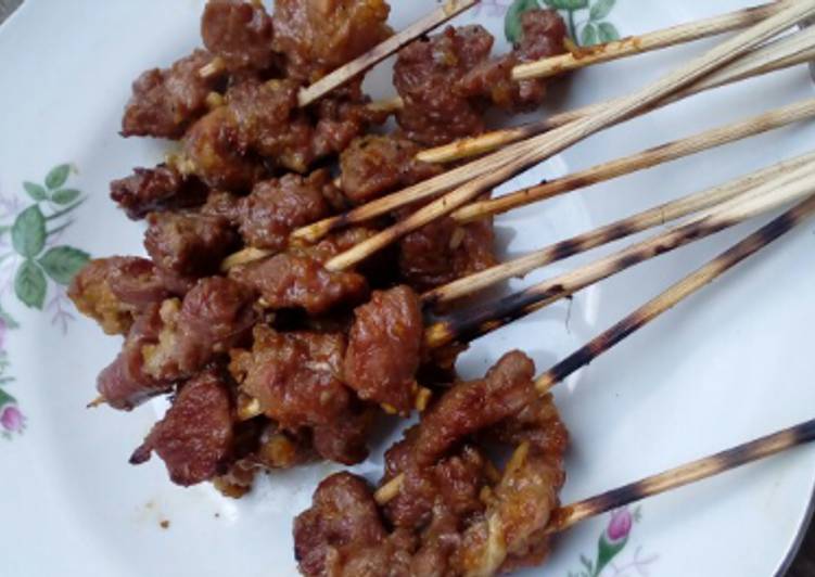 resep makanan Sate Kambing Bumbu Kacang #KitaBerbagi