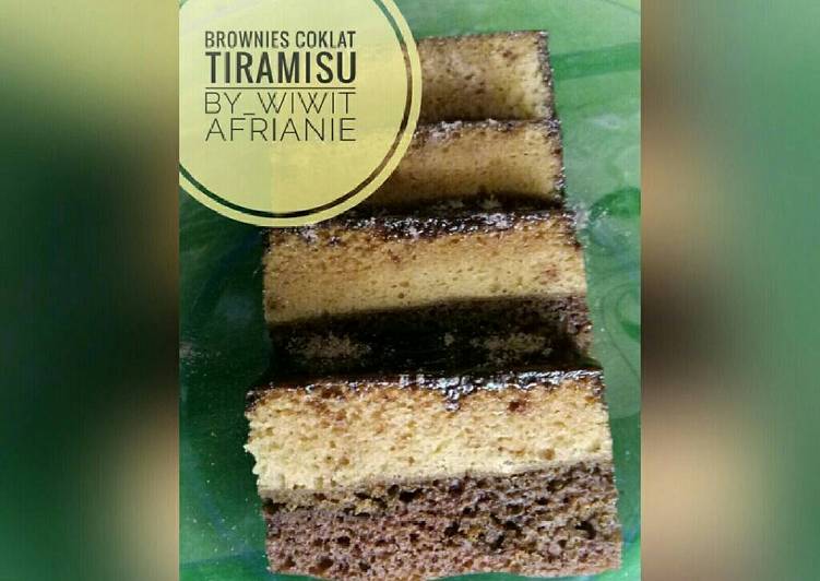 gambar untuk cara membuat Brownies coklat tiramisu