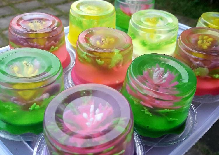 gambar untuk resep makanan Puding jelly art(cup)