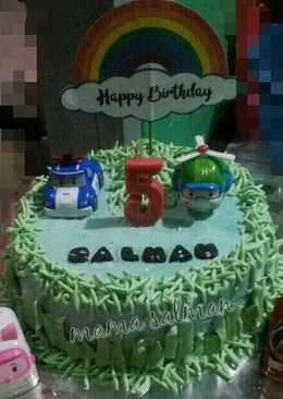 Poli Cake (pondan sponge coklat)