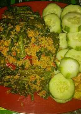 Urap urap bayam sama kacang panjang