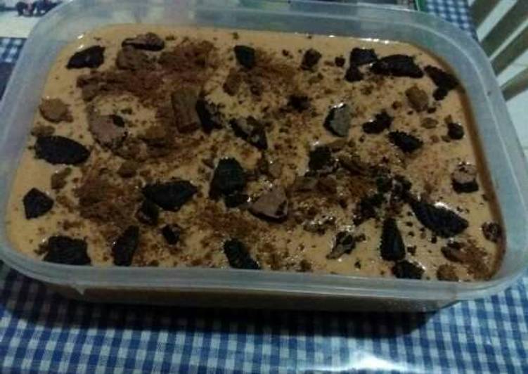 bahan dan cara membuat Eskrim Coklat Pisang Sederhana