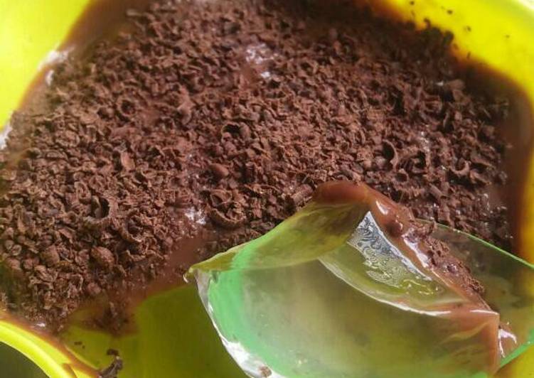 gambar untuk cara membuat Jelly vla coklat