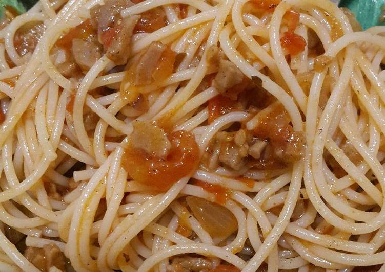 gambar untuk resep Spagetti Bolognise Homemade & Baso Cincang