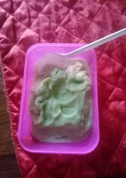 Es cream homemade rasa alpukat no mixer