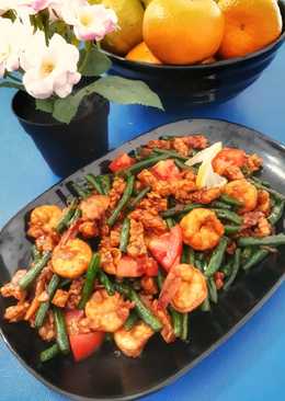 Tumis tempe kacang panjang special