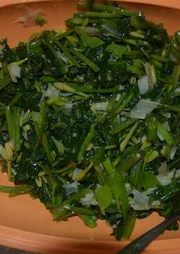 Tumis kangkung kembang pepaya