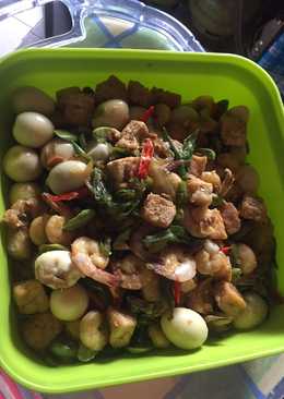 Tumis Tauco "Udang Tahu Telor Puyuh Pete"