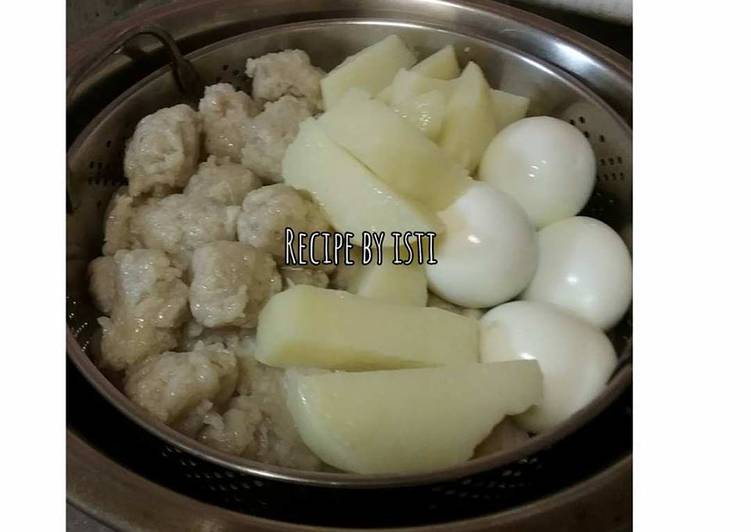 Resep Siomay Ayam Ikan tanpa labu tanpa kulit simple 