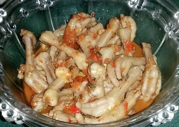 resep makanan Ceker Asam Manis Sambal Galuh