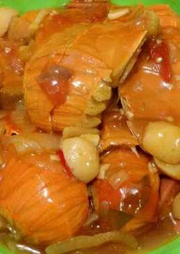 Udang kipas saus tiram pedas