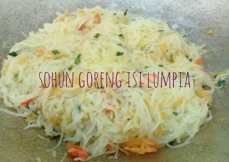 resep Sohun goreng pedes / isian lumpia goreng