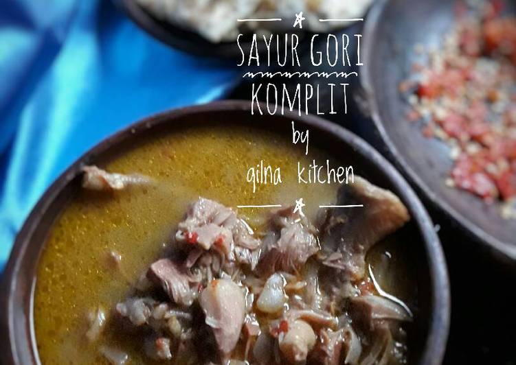 cara membuat Sayur gori komplit