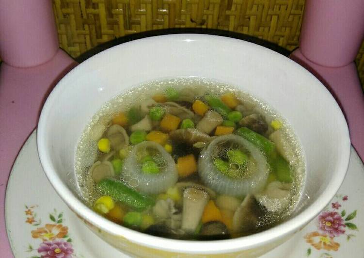 resep masakan Sup Jamur Kaldu Sumsum