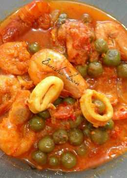 Udang Cumi Lumai Kuah Pedas