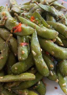 Edamame Tumis Lada Garam - Spicy Stir Fry Edamame