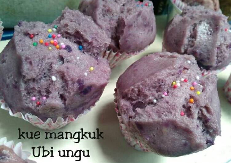 resep makanan Kue mangkuk ubi ungu