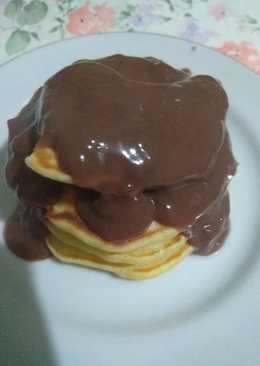 Fluffy Pancake dengan Vla Coklat