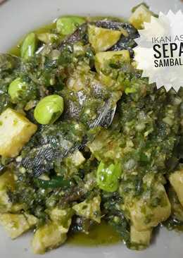 Ikan asin sepat sambal ijo