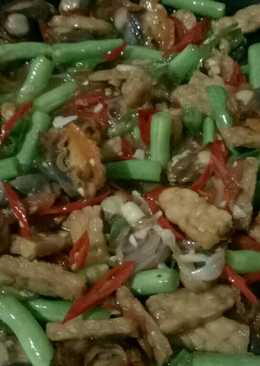 Tumis kerang buncis tempe