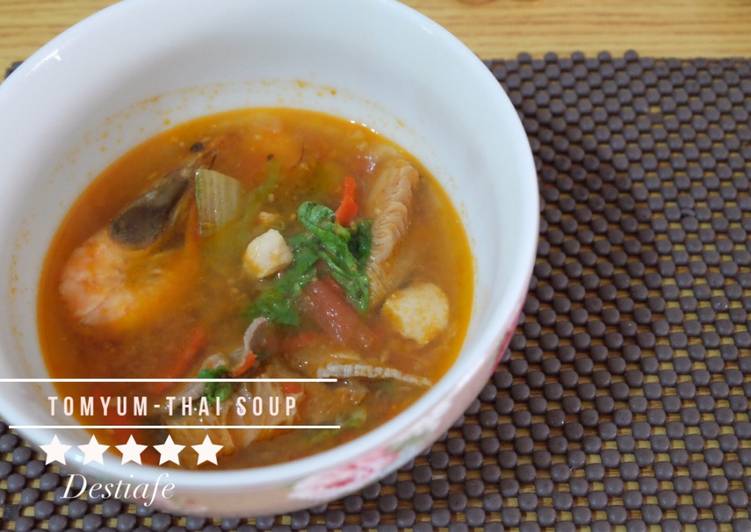 bahan dan cara membuat Tom yam- sup asam pedas thai