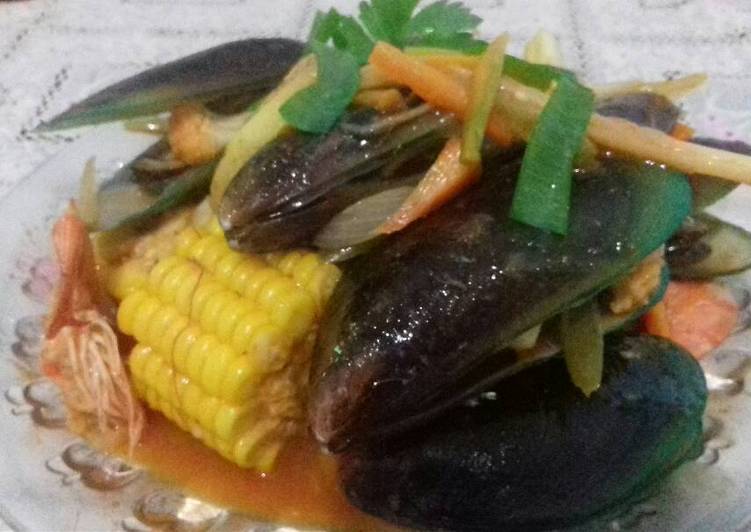 cara membuat Sifood kerang plus udang