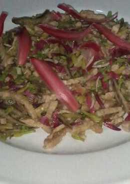 Tumis bunga pepaya kecombrang