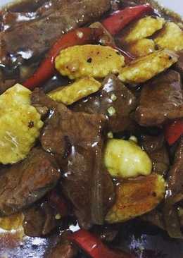 Tumis putren sapi lada hitam