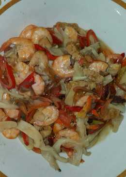Tumis udang campur-campur