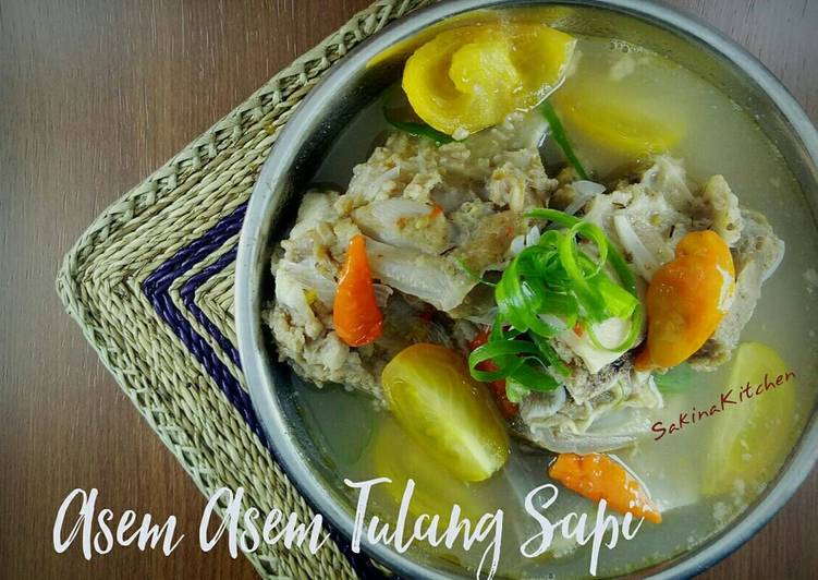 resep lengkap untuk Asem Asem Tulang Sapi