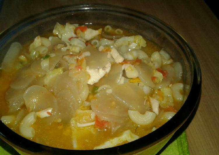 Macaroni seblak ayam recipe main photo