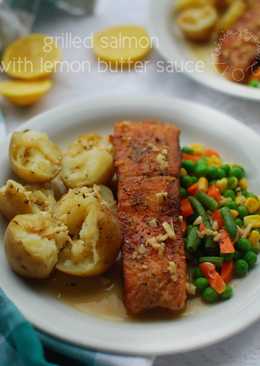 Steak Ikan Salmon Saus Butter Lemon