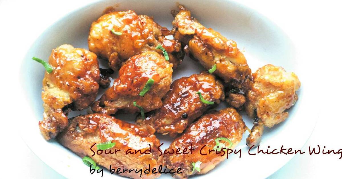 Resep Sour, Sweet, and Spicy Crispy Chicken Wing ala berrydelice