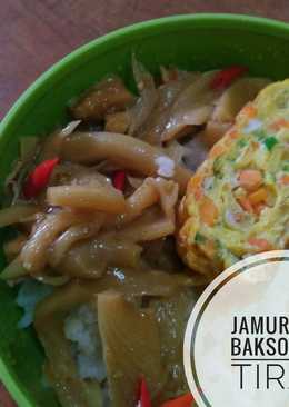 Jamur ayam bakso saus tiram