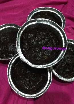 Vegan brownies (in cup) 5 bahan mudah di buat