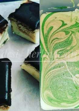 Green tea marble cheesecake
