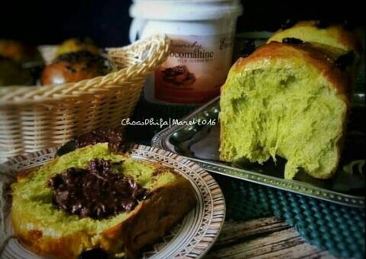 bahan dan cara membuat Pandan killer soft bread