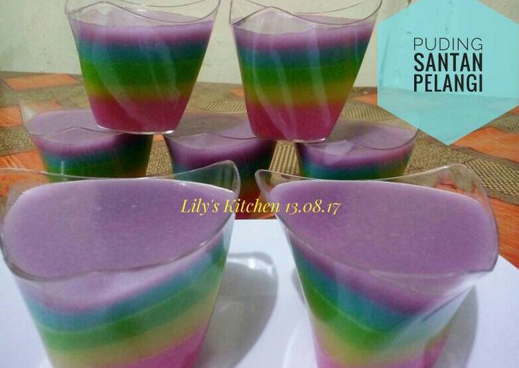 gambar untuk resep makanan Puding Santan Pelangi