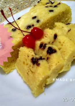 Cheese corn steam cake with chocochip