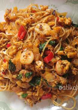 Spaghetti Goreng Udang Black Pepper