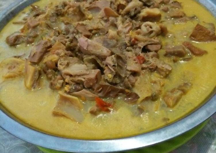 resep lengkap untuk Sayur santan nangka muda sapi tetel pedas