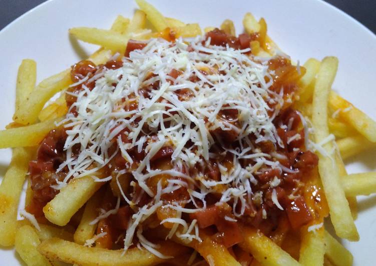 gambar untuk resep makanan Kentang Goreng Saus Bolognese