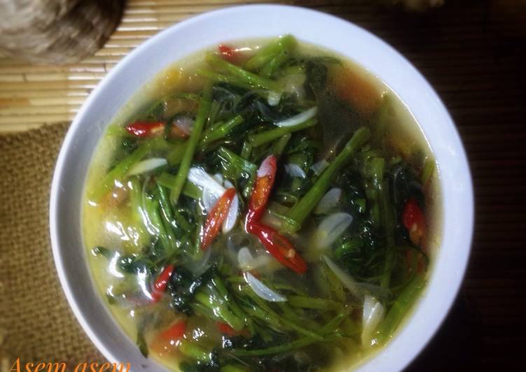 resep Asem asem Kangkung